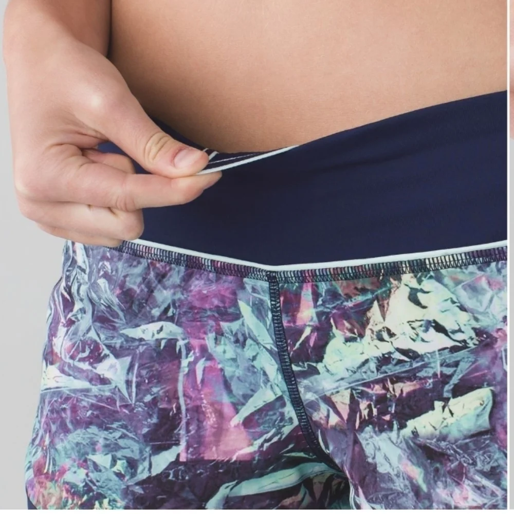 Lululemon Run:‎ Speed Short *4-way Stretch Iridescent Multi / Deep Navy